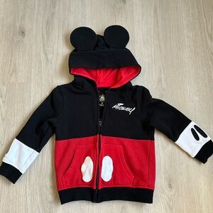 DISNEY Mickey Mouse Kids Jacket with ears EUC